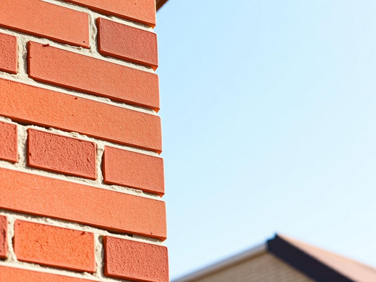 Uneven mortar pointing on new external brickwork